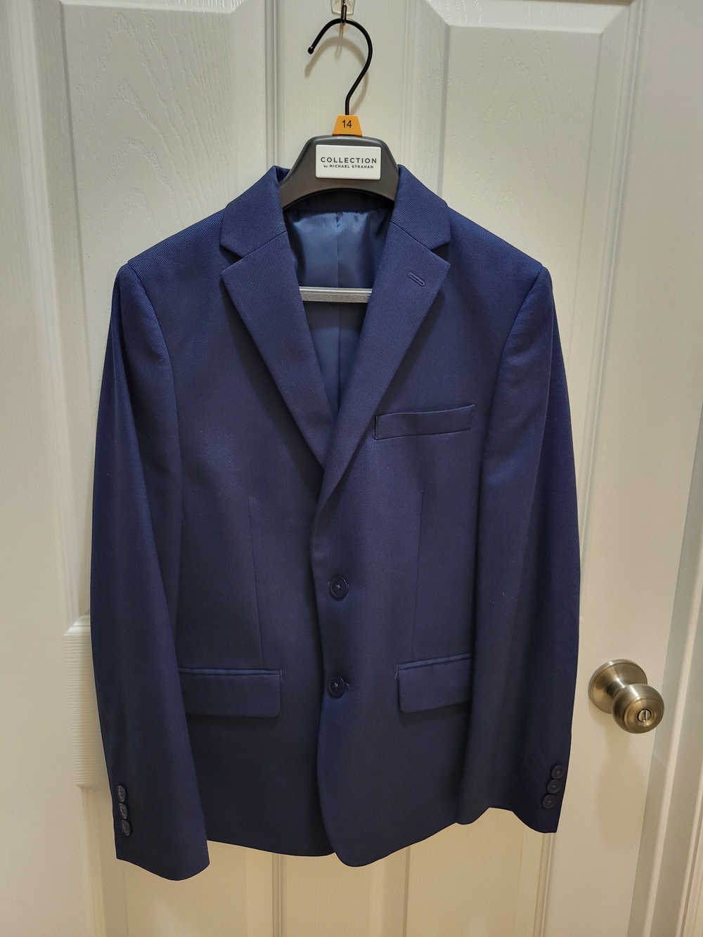 Boys 14 Navy Blue Two-Button Blazer By Michael Strahan